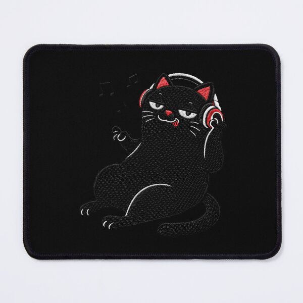 Item preview, Music Lover black Cat | Chill LoFi Cute Design designed and sold by ColorSplash123.