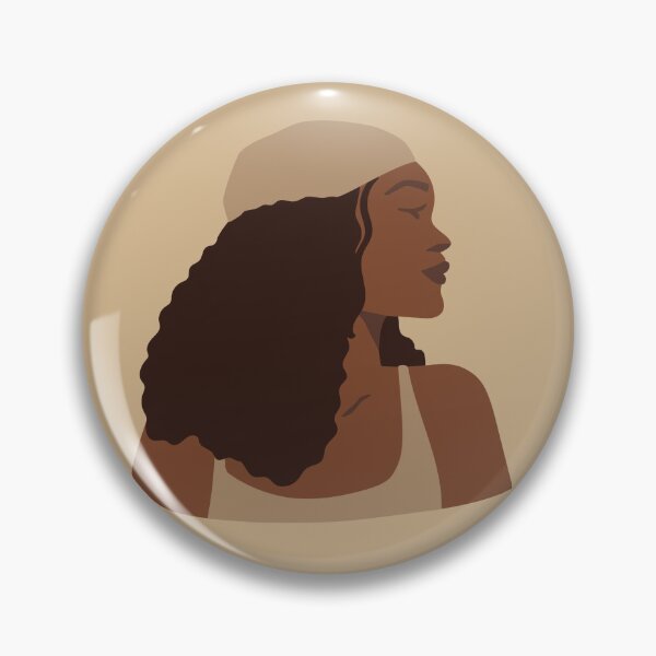 Item preview, Minimalist Black Woman Profile with Beret Boho Art designed and sold by AuraLoft.