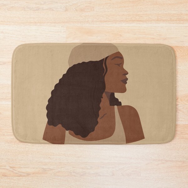 Item preview, Minimalist Black Woman Profile with Beret Boho Art designed and sold by AuraLoft.