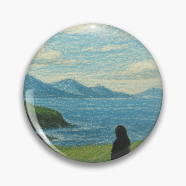 Item preview, Silent Horizon – Minimal Pastel Landscape with Solitary Figure designed and sold by VelvetBrandon.