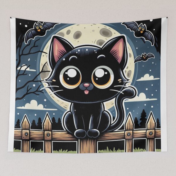 Item preview, BLACK CAT MOON designed and sold by GMICHAELSF.