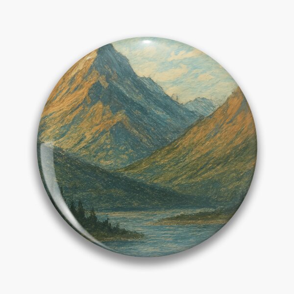 Item preview, Alpine Serenity – Vintage Mountain Landscape with Forest and Lake designed and sold by VelvetBrandon.