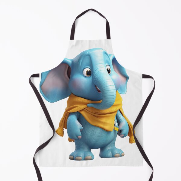 Item preview, Blue Elephant with Golden Scarf designed and sold by Sillytoe.