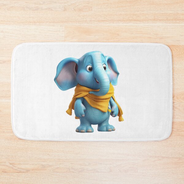 Item preview, Blue Elephant with Golden Scarf designed and sold by Sillytoe.