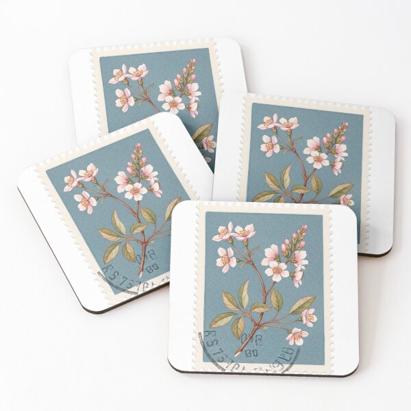 Item preview, Cherry Blossom Vintage Postage Stamp designed and sold by bloom-moon.