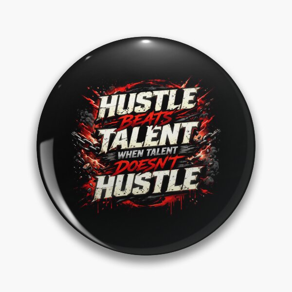 Item preview, hustle beats talent broken chains explosive red black gym motivation wall art designed and sold by SoulFlex.