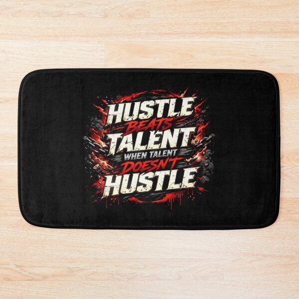 Item preview, hustle beats talent broken chains explosive red black gym motivation wall art designed and sold by SoulFlex.