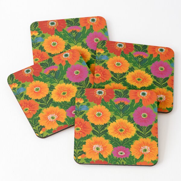 Item preview, Bold Scandinavian Floral Pattern | Retro Marimekko Style | Colorful Modern Flower Design designed and sold by CraftedHome.