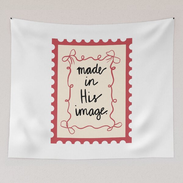Item preview, made in His image post stamp designed and sold by Ash Tree Designs.