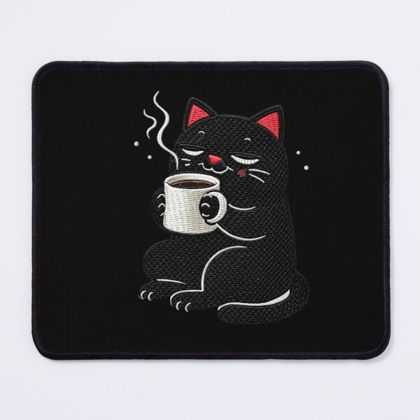 Item preview, Coffee Addict black Cat | Cute Morning Mood Design designed and sold by ColorSplash123.