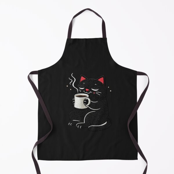 Item preview, Coffee Addict black Cat | Cute Morning Mood Design designed and sold by ColorSplash123.