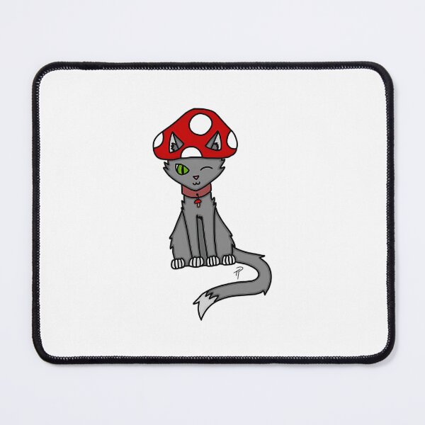 Item preview, cat with mushroom mushroom cat designed and sold by KatrinaClyburn.