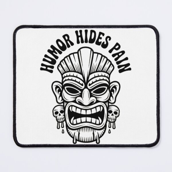 Item preview, Humor Hides Pain – Tribal Mask Dark Expression Design designed and sold by NewUSShop.