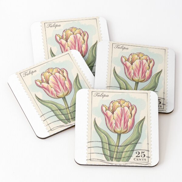 Item preview, Tulip Vintage postage Stamp designed and sold by bloom-moon.