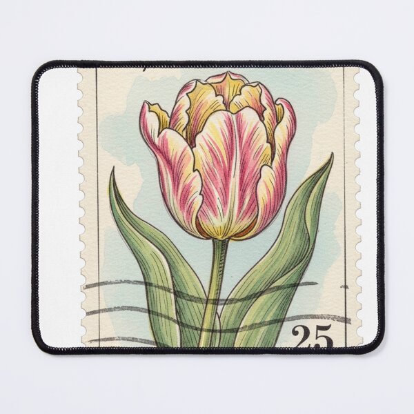 Item preview, Tulip Vintage postage Stamp designed and sold by bloom-moon.