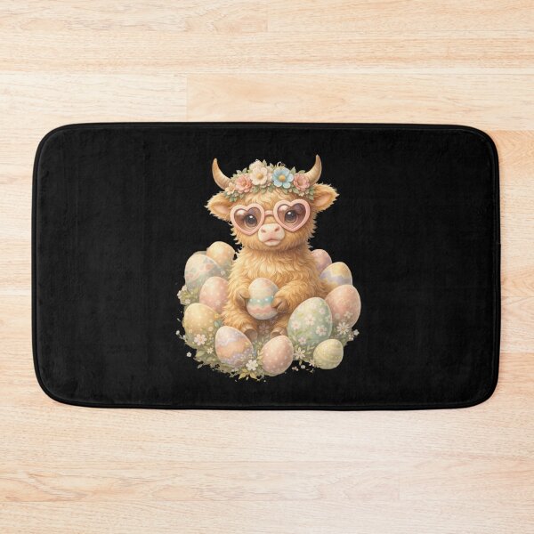 Item preview, Cute Highland Cow Easter Eggs Spring Holiday designed and sold by CORJIDOG-ART.