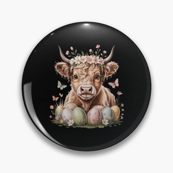 Item preview, Happy Easter Highland Cow Heifer Easter Day Farmer Cowgirl designed and sold by CORJIDOG-ART.