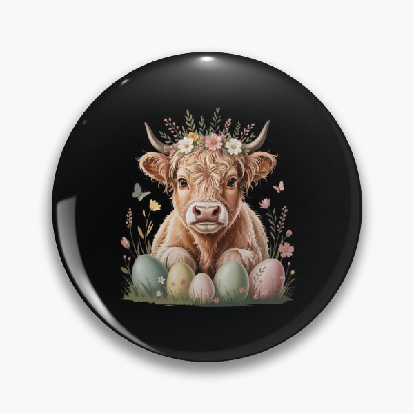 Item preview, Happy Easter Highland Cow Heifer Easter Day Farmer Cowgirl designed and sold by CORJIDOG-ART.
