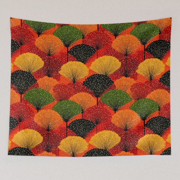 Item preview, Bold Retro Fan Pattern | Japanese Inspired Floral | Mid Century Modern Abstract Botanical designed and sold by CraftedHome.