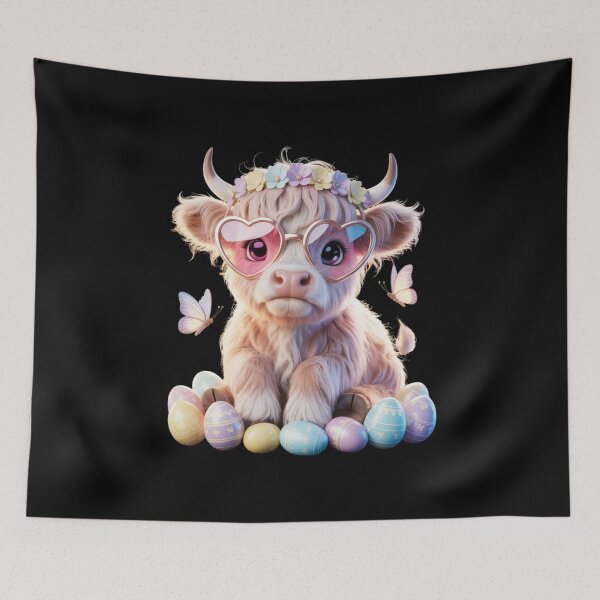 Item preview, Baby Highland Cow Easter Spring Animal Lover designed and sold by CORJIDOG-ART.