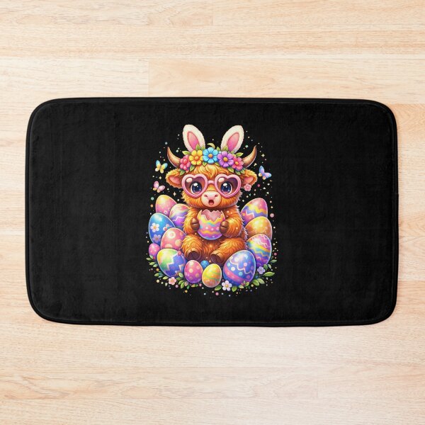 Item preview, Happy Easter Highland Cow Heifer Easter Day Farmer Cowgirl designed and sold by CORJIDOG-ART.