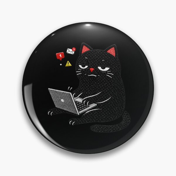Item preview, Work From Home black Cat | Funny Burnout Design designed and sold by ColorSplash123.