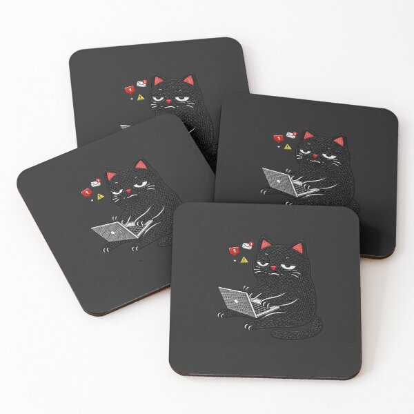 Item preview, Work From Home black Cat | Funny Burnout Design designed and sold by ColorSplash123.