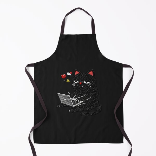 Item preview, Work From Home black Cat | Funny Burnout Design designed and sold by ColorSplash123.