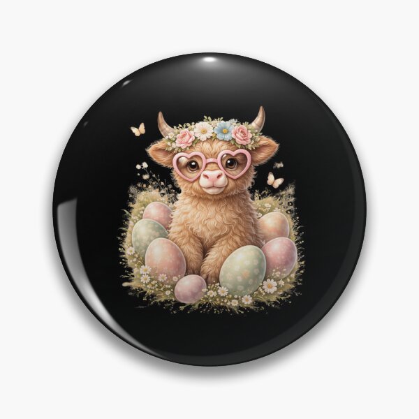 Item preview, Happy Easter Highland Cow Heifer Easter Day Farmer Cowgirl designed and sold by CORJIDOG-ART.