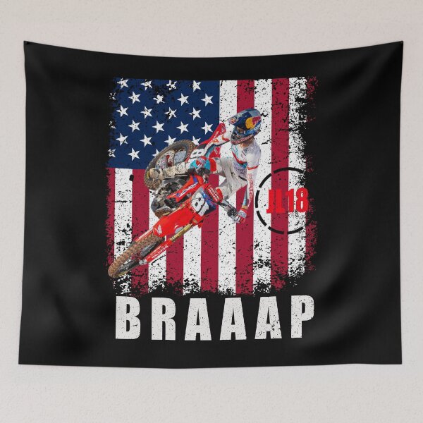 Item preview, Jett Lawrence USA Motocross Patriotic Tee designed and sold by FroggyBaBoy.