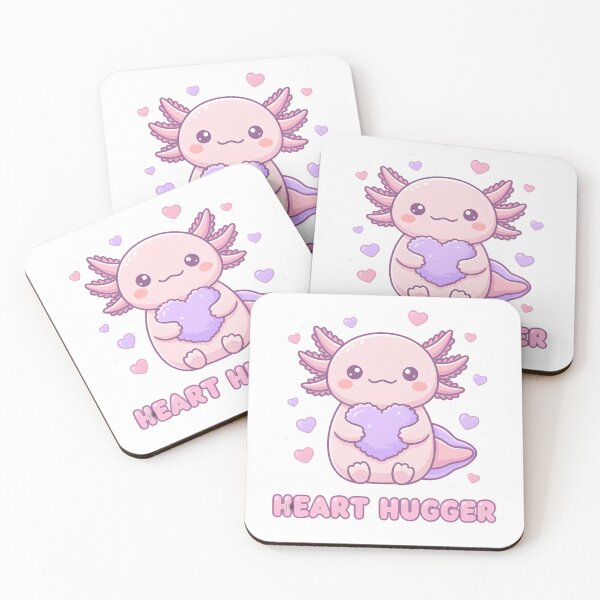 Item preview, Heart Hugger - Axolotl Lovers Kawaii designed and sold by SlyFenrir.
