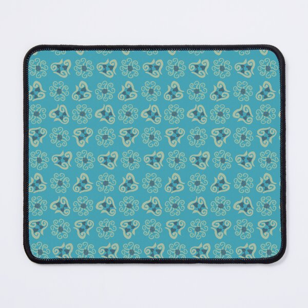 Item preview, Swirls and Hearts Green and Blue on Bright Blue designed and sold by Digitalmyth's Designs.