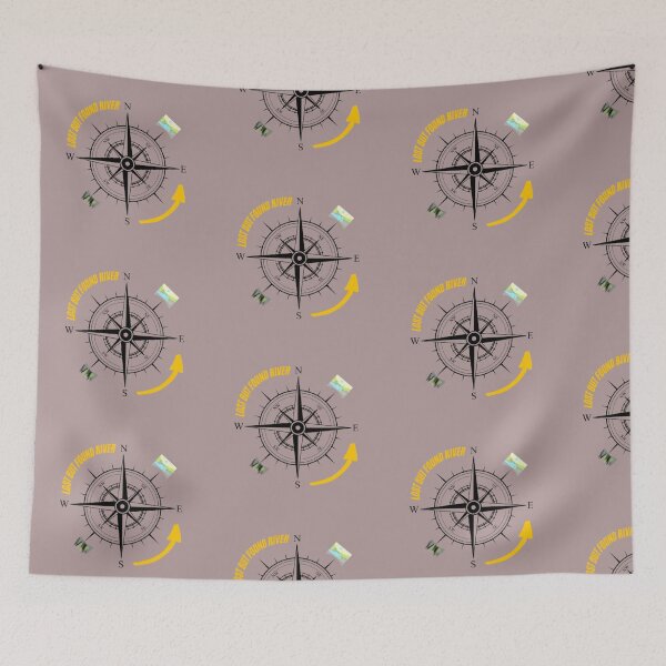 Item preview, Lost But Found River - The Urban Explorer Compass Art designed and sold by The Urban Explorer.