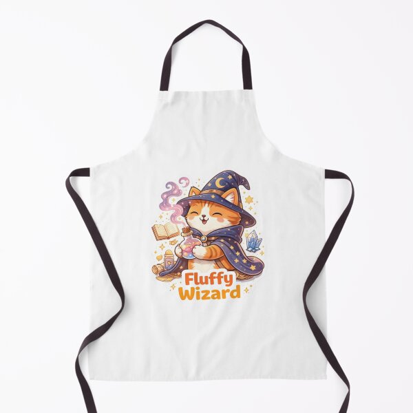 Item preview, Fluffy Wizard Cat – Cute Magic Cat Sticker designed and sold by MrDev.