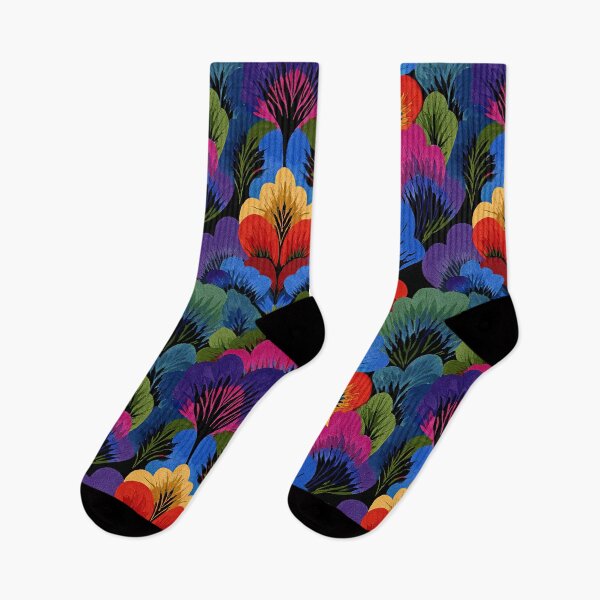 Item preview, Luxury Dark Floral Pattern | Bold Scandinavian Botanical | Vibrant Modern Retro Flower Design designed and sold by CraftedHome.