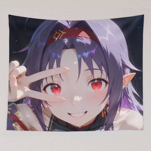 Item preview, Yuuki Sword Art Online Playful Closeup Peace Sign designed and sold by TanglenRabbit.