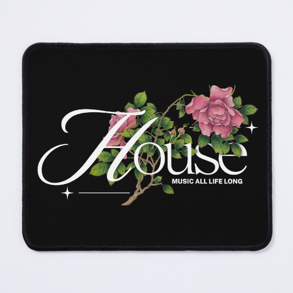 Item preview, HOUSE MUSIC - Rose Tinted Grooves (White) designed and sold by Discothreadz.
