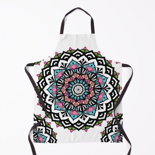 Item preview, Intricate Floral Mandala Art with Vibrant Pink, Teal, and Peach Accents designed and sold by StudioNoRule.