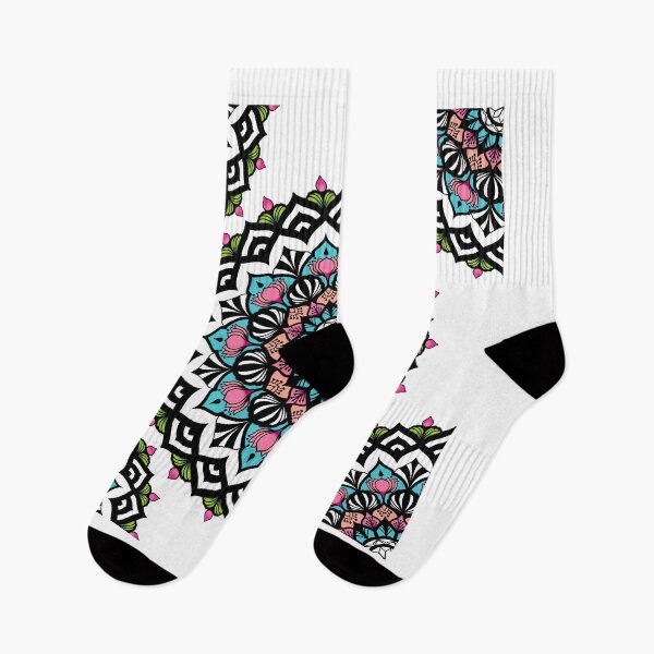 Item preview, Intricate Floral Mandala Art with Vibrant Pink, Teal, and Peach Accents designed and sold by StudioNoRule.
