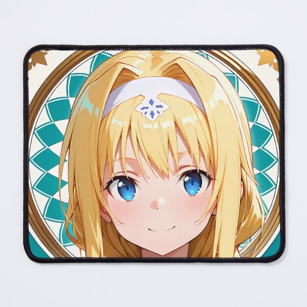 Item preview, Alice Zuberg Sword Art Online Bright Portrait Blue Gold Glow designed and sold by TanglenRabbit.