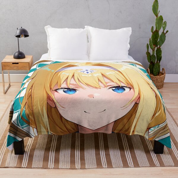Item preview, Alice Zuberg Sword Art Online Bright Portrait Blue Gold Glow designed and sold by TanglenRabbit.