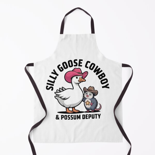 Item preview, Funny Silly Goose Cowboy & Possum Deputy - Cute Western Meme Sticker designed and sold by Mr-wow.