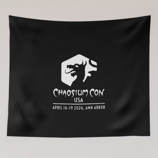 Item preview, Chaosium Con Usa 2026 Official - White Logo  designed and sold by CodyObrian.