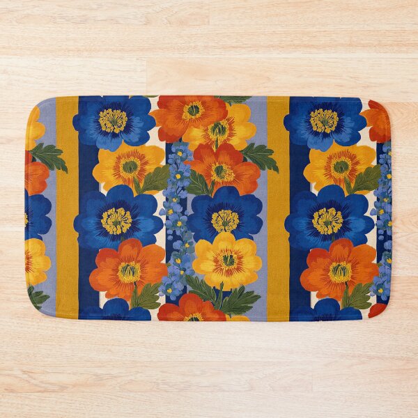Item preview, Scandinavian Floral Marimekko Stripe Pattern | Bold Retro Flower Design | Mid Century Modern Botanical designed and sold by CraftedHome.