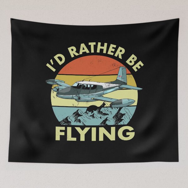 Item preview, I'd Rather Be Flying Vintage Airplane designed and sold by Emberglowo.