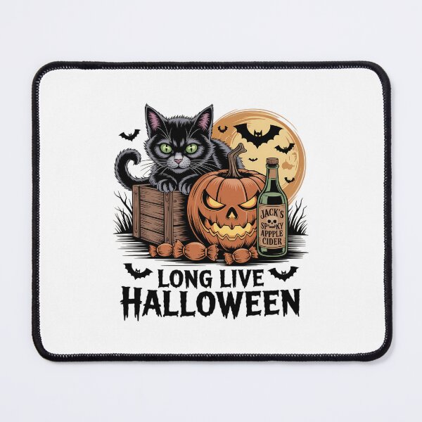 Item preview, Long live halloween black cat designed and sold by PunkNation-Arts.