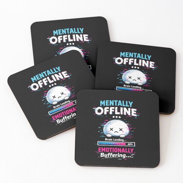 Item preview, Mentally Offline Emotionally Buffering Funny Meme T-Shirt | Brain Loading Tech Humor Graphic Tee designed and sold by Glow Wind ⭐⭐⭐⭐⭐.