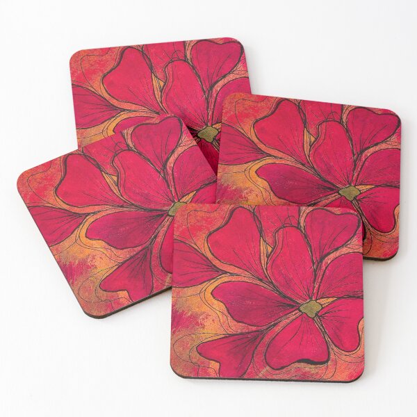 Item preview, Red flower love designed and sold by Bold Colour Art.