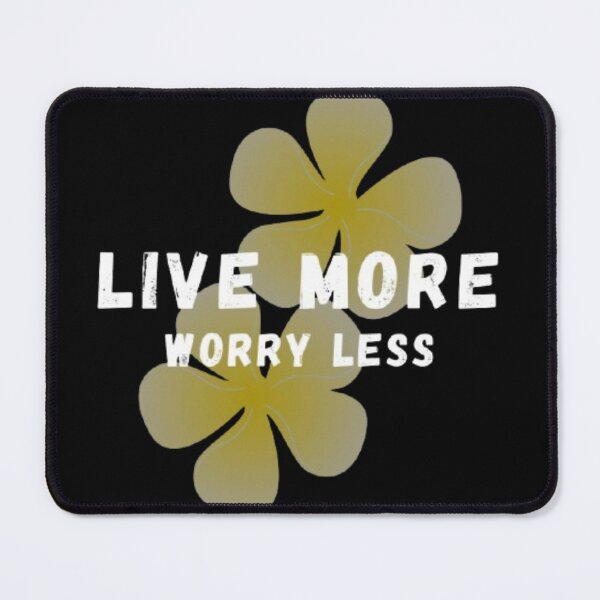 Item preview, Live More Worry Less Floral Motivational Quote Minimal Aesthetic Design designed and sold by CutePearlStudio.