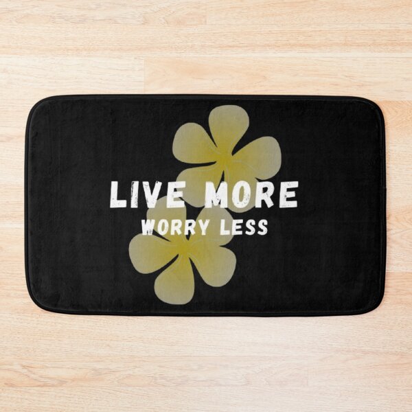 Item preview, Live More Worry Less Floral Motivational Quote Minimal Aesthetic Design designed and sold by CutePearlStudio.
